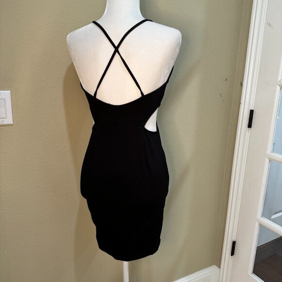 NWT URBAN OUTFITTERS Cut Out Black Body Con Mini Dress - size small - Picture 6 of 9